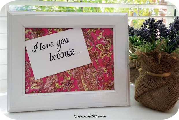 I love you because...